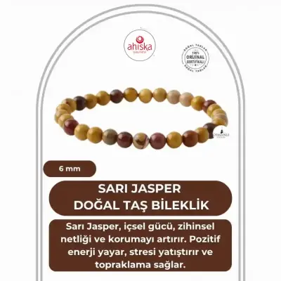 Sarı Jasper 6mm Doğal Taş Bileklik - 1