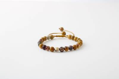 Sarı Jasper 6mm Merdiven Kapama Doğal Taş Bileklik - 2