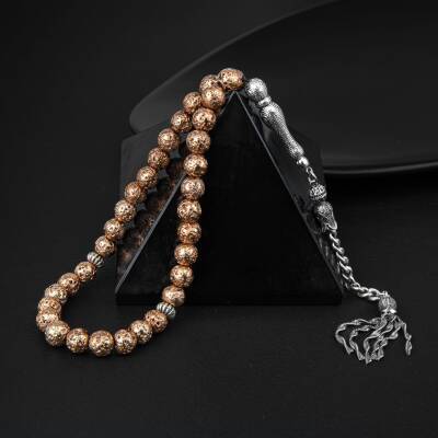 Sarı Lav Taşı Doğal Taş Tesbih 33lük - 8mm - Osmanlı Doğaltaş