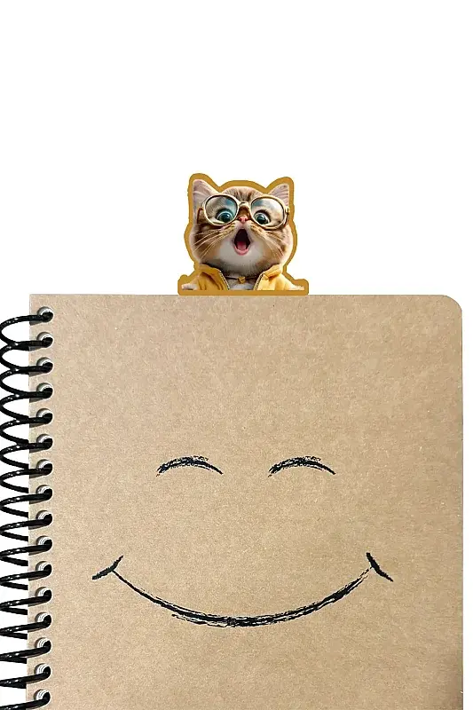 Şaşkın Kedi Kitap Ayracı - 1
