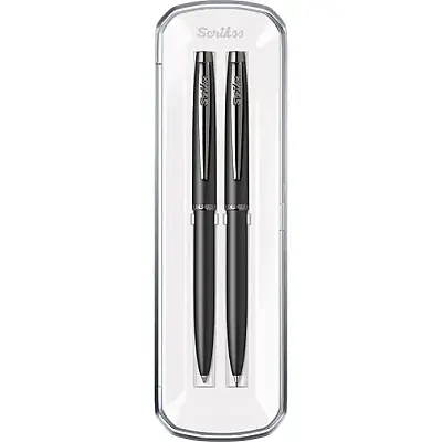 Scrikss 108 Prestige Tükenmez + Mekanik Kurşun Kalem Takım Mat Siyah - 11
