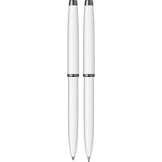 Scrikss 108M Prestige Tükenmez + Mekanik Kurşun Kalem Takım Beyaz - 2