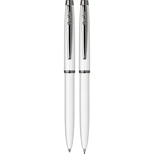 Scrikss 108M Prestige Tükenmez + Mekanik Kurşun Kalem Takım Beyaz - 10