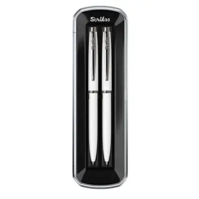 Scrikss 108M Prestige Tükenmez - Mekanik Kurşun Kalem Takım Beyaz - 2