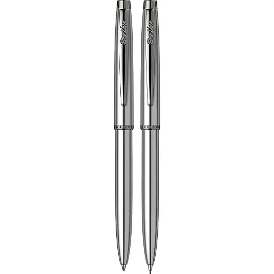 Scrikss 108M Prestige Tükenmez + Mekanik Kurşun Kalem Takım Krom - 1