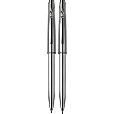 Scrikss 108M Prestige Tükenmez + Mekanik Kurşun Kalem Takım Krom - 5