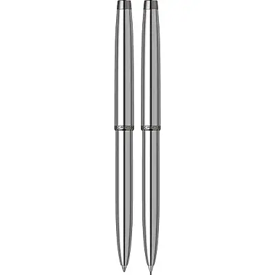 Scrikss 108M Prestige Tükenmez + Mekanik Kurşun Kalem Takım Krom - 7