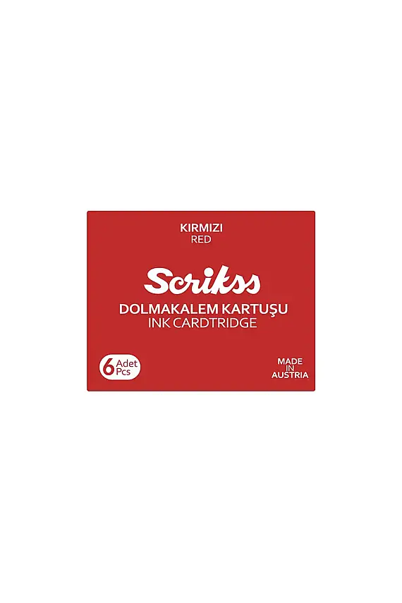 Scrikss Dolma Kalem Kartuşu Kırmızı - 1