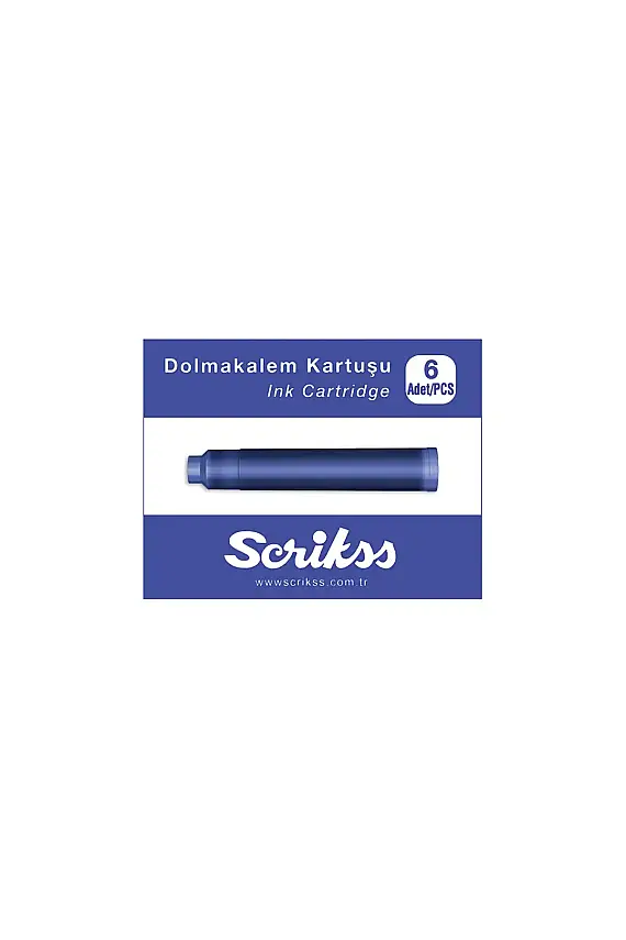 Scrikss Dolma Kalem Kartuşu Mavi - 1