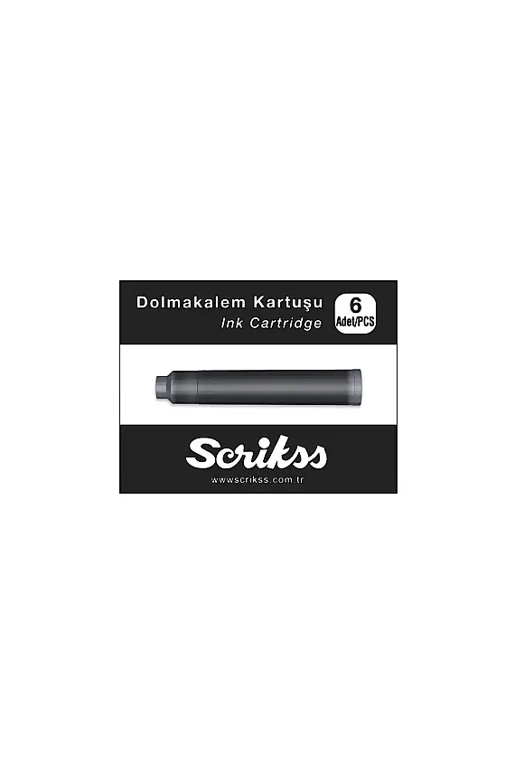 Scrikss Dolma Kalem Kartuşu Siyah - 1