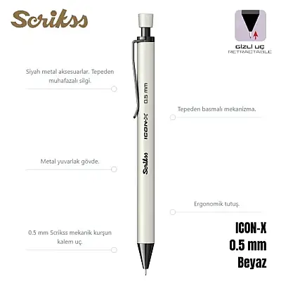 Scrikss İcon-X Versatil 0.5 mm Beyaz - Scrikss (1)