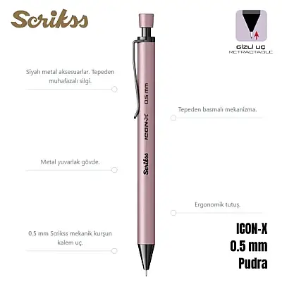 Scrikss İcon-X Versatil 0.5 mm Pembe - 3