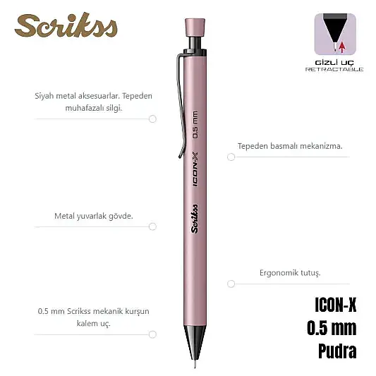 Scrikss İcon-X Versatil 0.5 mm Pembe - 5