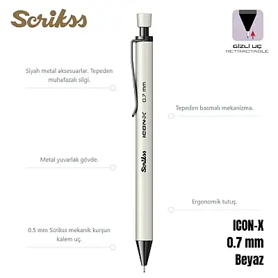 Scrikss İcon-X Versatil 0.7 mm Beyaz - 13