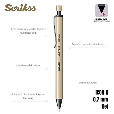 Scrikss İcon-X Versatil 0.7 mm Krem - 12