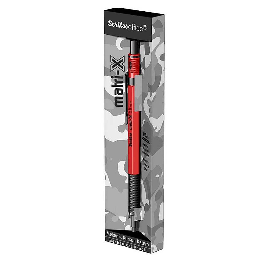 Scrikss Matri-X Mekanik Kurşun Kalem 0.5 mm Kırmızı - 2