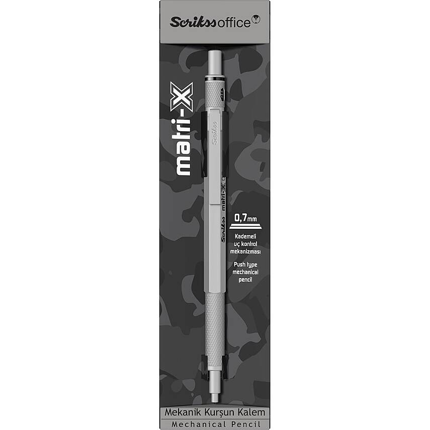 Scrikss Matri-X Mekanik Kurşun Kalem 0.7 mm Açık Gri - 2