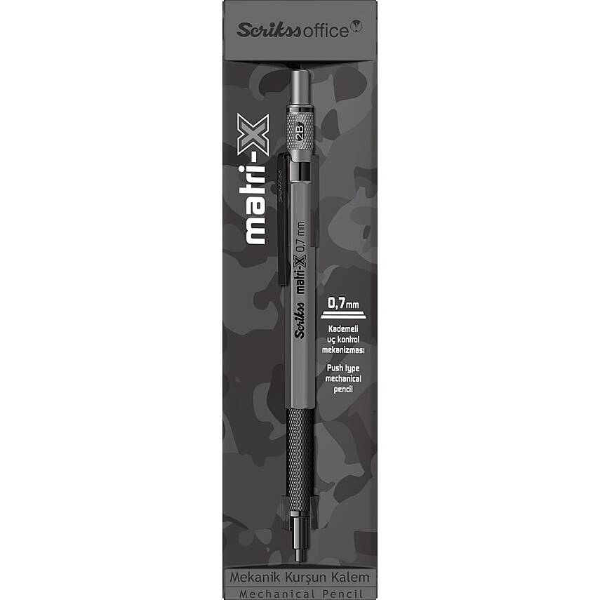 Scrikss Matri-X Mekanik Kurşun Kalem 0.7 mm Gri - 2