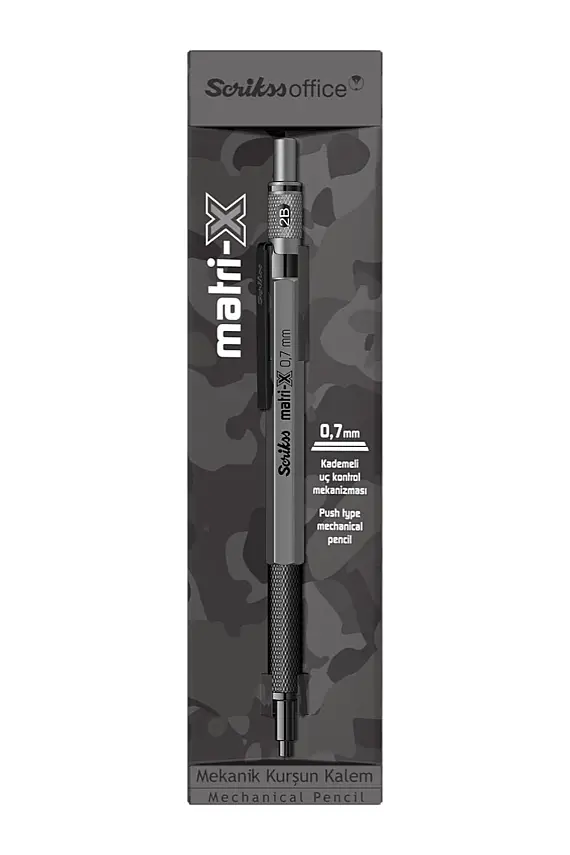 Scrikss Matri-X Mekanik Kurşun Kalem 0.7 mm Gri - 3