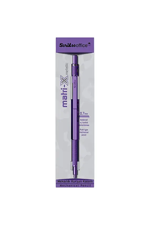 Scrikss Matri-X Mekanik Kurşun Kalem 0.7 mm Metalik Lila - 2