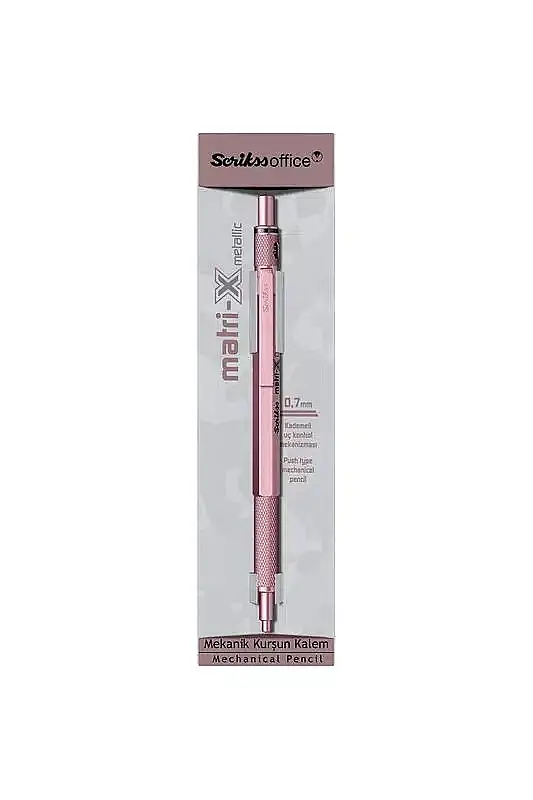 Scrikss Matri-X Mekanik Kurşun Kalem 0.7 mm Metalik Rose - 2