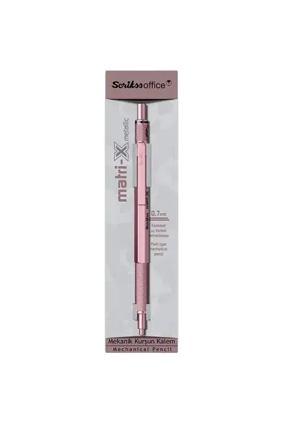 Scrikss Matri-X Mekanik Kurşun Kalem 0.7 mm Metalik Rose - 3