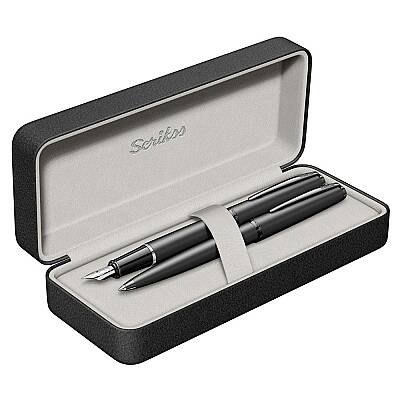 Scrikss Metropolis 78 Dolma Kalem + Tükenmez Kalem Takım Siyah M Uç - Scrikss