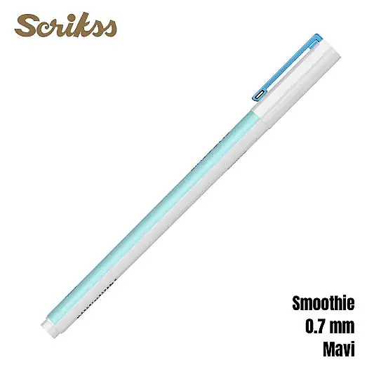 Scrikss Smoothie Jel Kalem 0.7 mm Mavi - 7