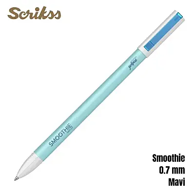 Scrikss Smoothie Jel Kalem 0.7 mm Mavi - 8