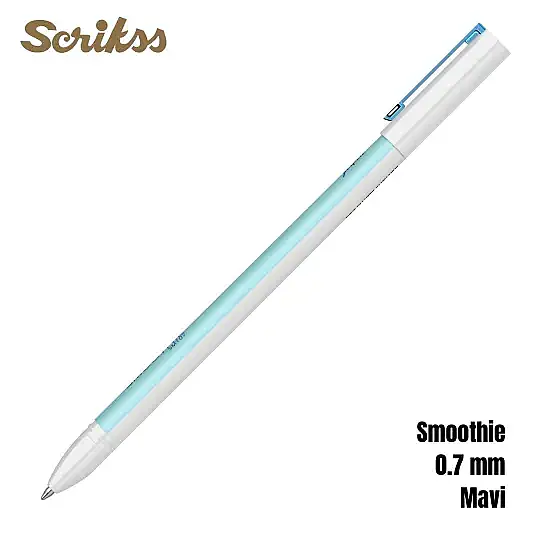 Scrikss Smoothie Jel Kalem 0.7 mm Mavi - 12