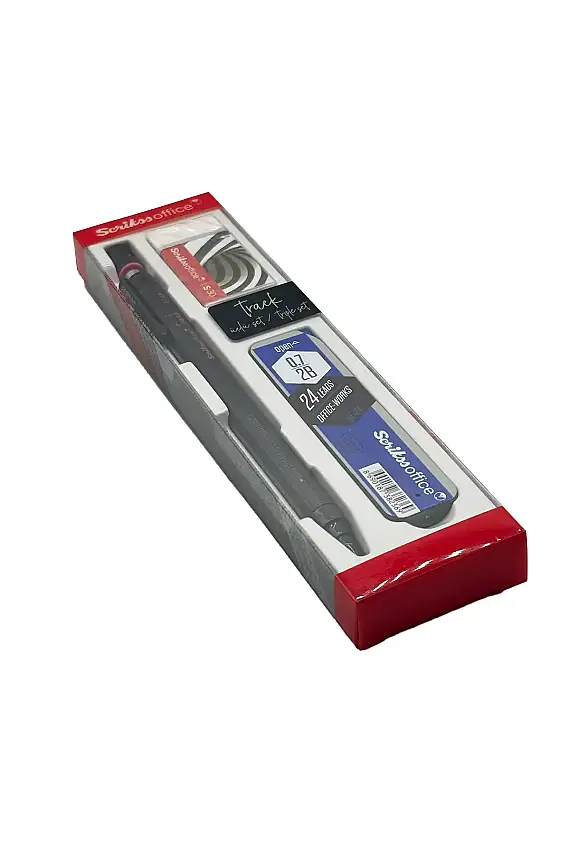 Scrikss Track 3 Lü Set Mekanik Kurşun Kalem 0.7 mm Pembe - 1