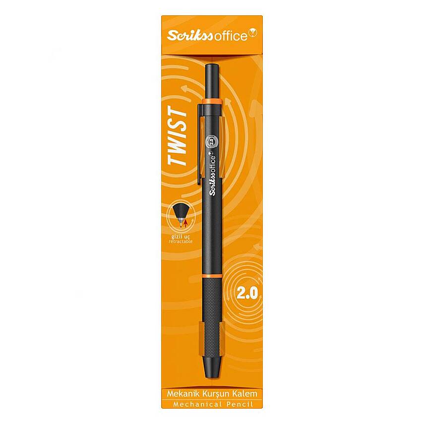 Scrikss Twist Mekanik Kurşun Kalem 2 mm Turuncu - 2