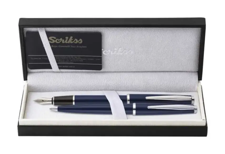 Scrikss Vintage 33 Dolma Kalem - Tükenmez Kalem Takım Lacivert M Uç - 2