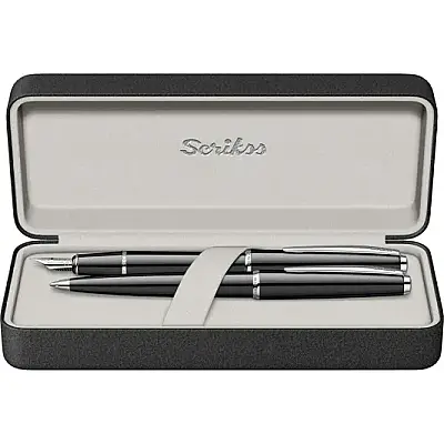 Scrikss Vintage 33 Dolma Kalem + Tükenmez Kalem Takım Siyah M Uç - 6