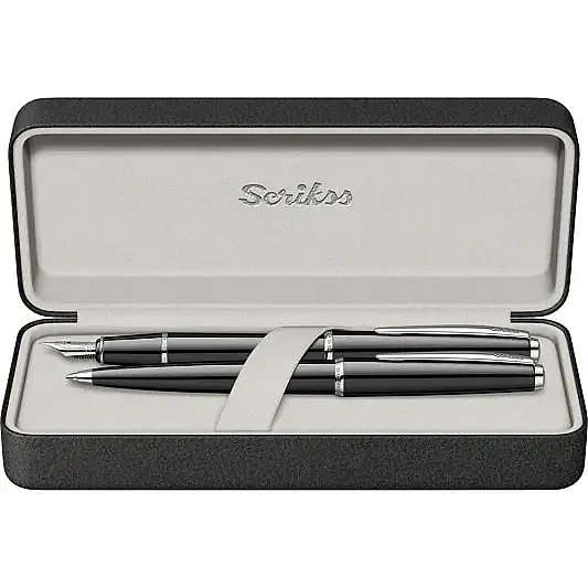 Scrikss Vintage 33 Dolma Kalem + Tükenmez Kalem Takım Siyah M Uç - 6