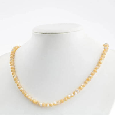 Sedef 6 mm Dizi Doğal Taş Kolye - Osmanlı Doğaltaş