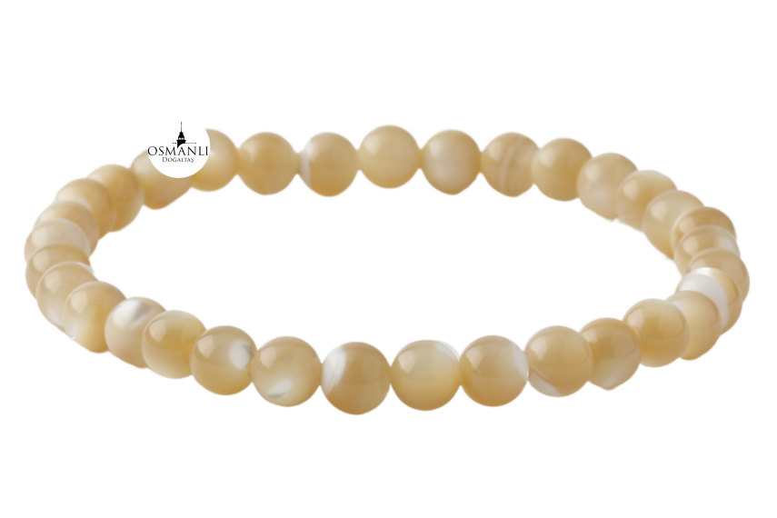 Sedef 6mm Doğal Taş Bileklik - 1