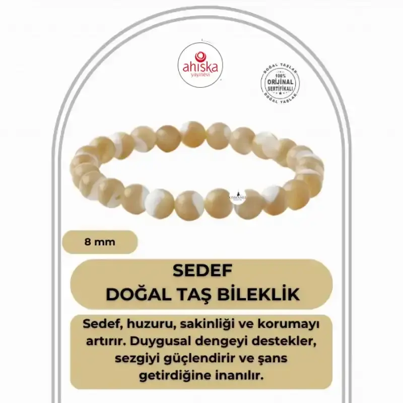 Sedef 8mm Doğal Taş Bileklik - 1