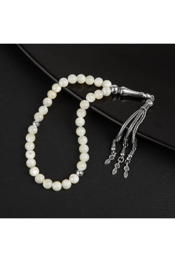 Sedef Doğal Taş Tesbih 33lük - 8mm - 3