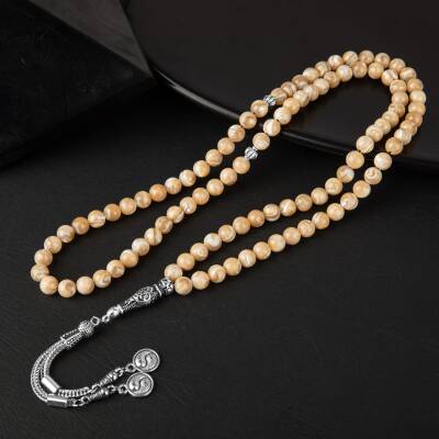 Sedef Doğal Taş Tesbih 99luk - 6mm - Osmanlı Doğaltaş