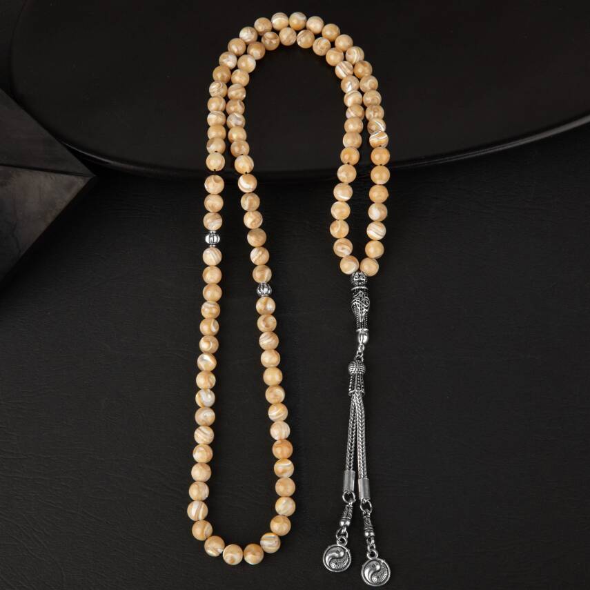 Sedef Doğal Taş Tesbih 99luk - 6mm - 2