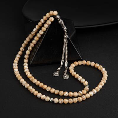 Sedef Doğal Taş Tesbih 99luk - 6mm - 3