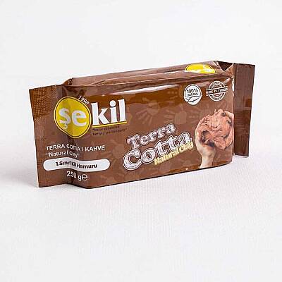 Şekil Kil Hamuru Kahverengi 250 gr - Şekil (1)