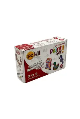 Şekil Seramik Boyama Seti Hobi Kiti 3 Lü Set - Şekil