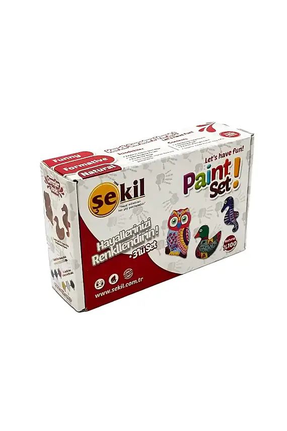 Şekil Seramik Boyama Seti Hobi Kiti 3 Lü Set - 1