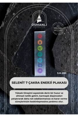 Selenit 7 Çakra Enerji Plakası (S.K.230) - Osmanlı Doğal Taş