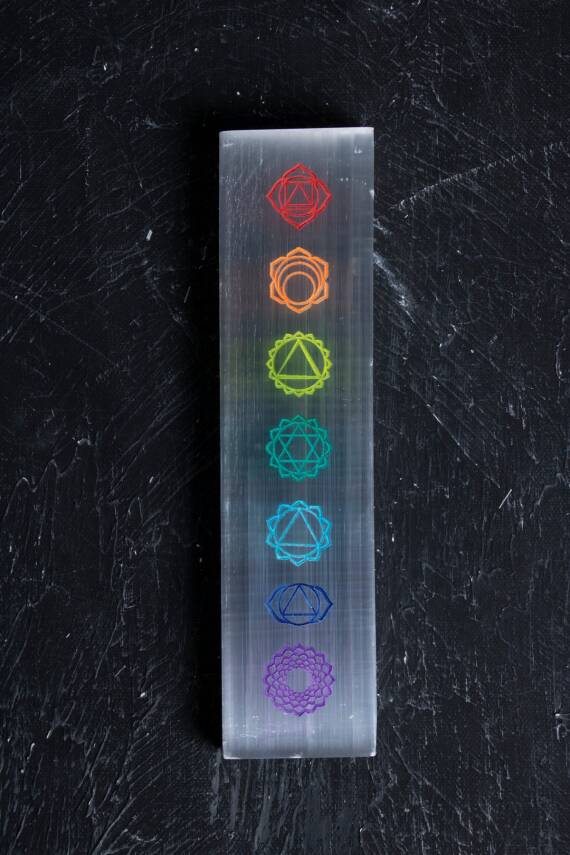 Selenit 7 Çakra Enerji Plakası (S.K.230) - 2