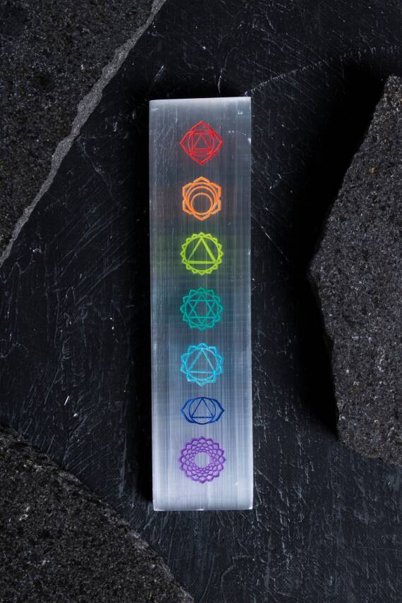 Selenit 7 Çakra Enerji Plakası (S.K.230) - 3