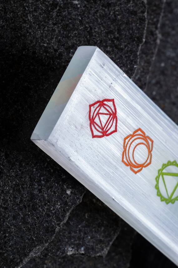 Selenit 7 Çakra Enerji Plakası (S.K.230) - 5