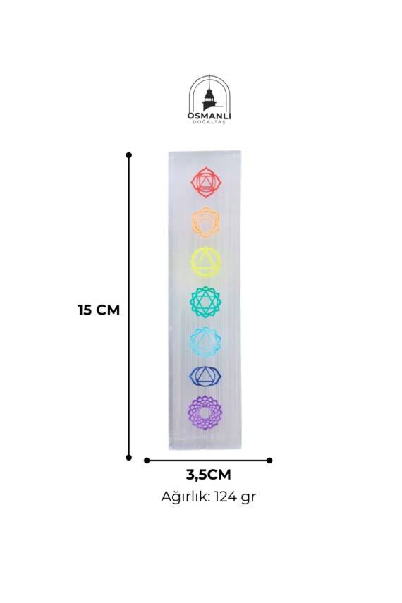 Selenit 7 Çakra Enerji Plakası (S.K.230) - 6
